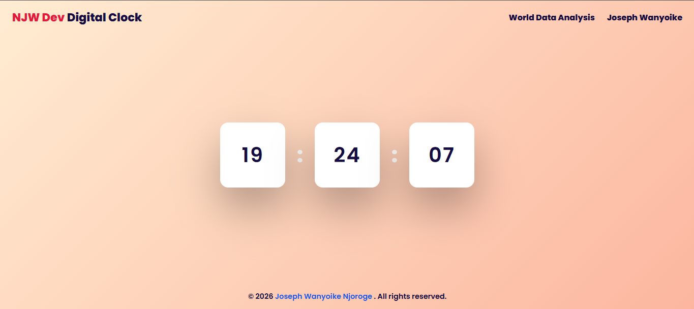 Digital Clock Screenshot