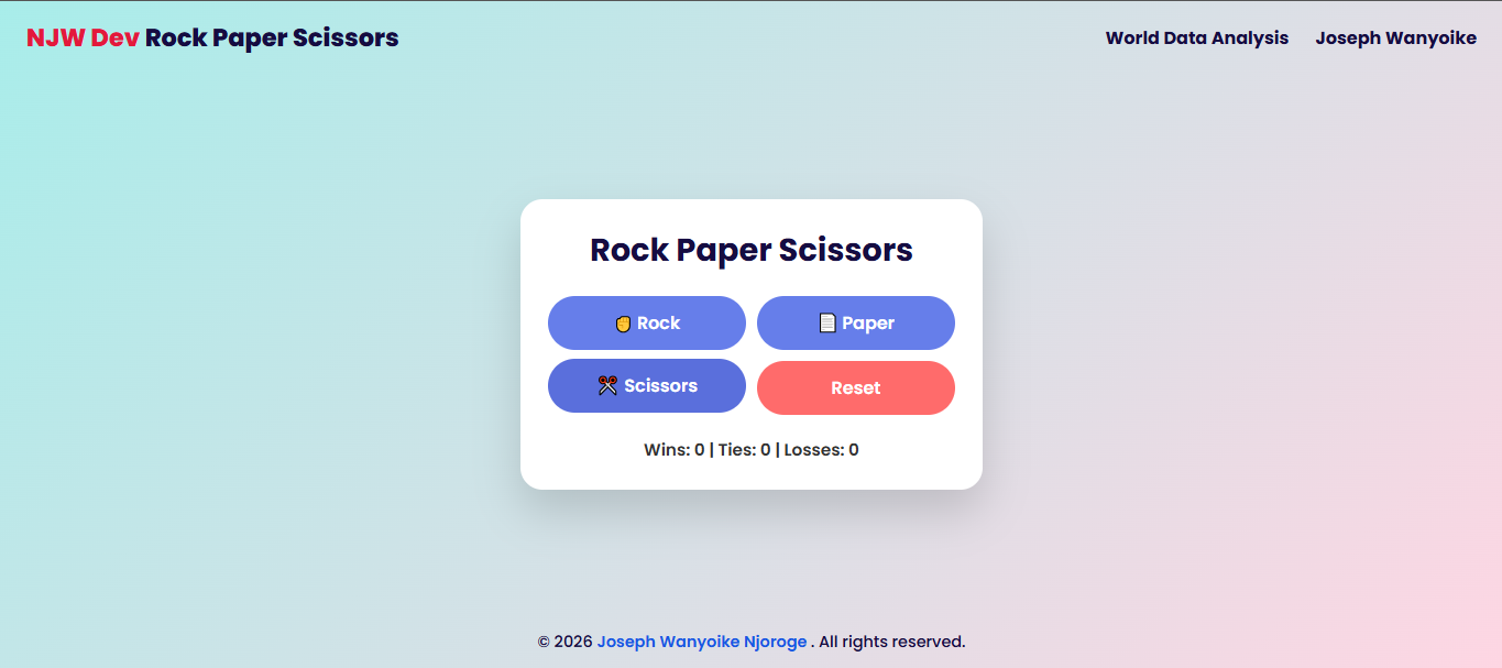 Paper Rock Scissors Game Screenshot